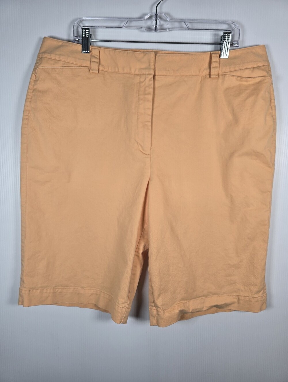 Talbots Women's Peach Stretch Cotton Twill Shorts Size 18 Preppy Vacation Summer